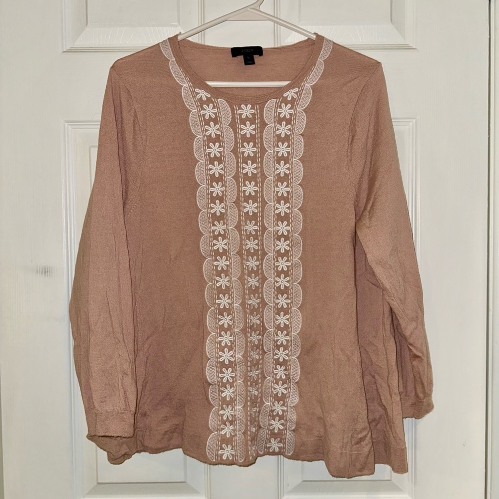 J. Crew Blush Pink Blouse with Elegant Design